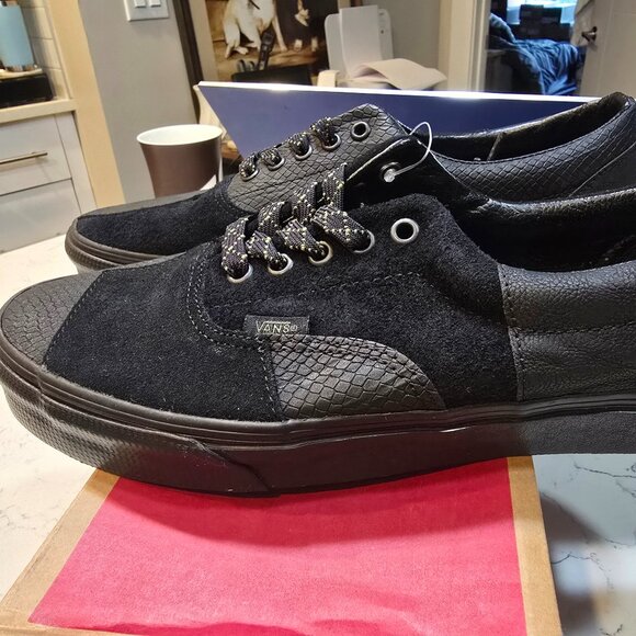 Vans Era Patchwork Mono Patchwork Blackout Black Mens 10.5 RARE New Sneaker SHOE - Picture 1 of 10